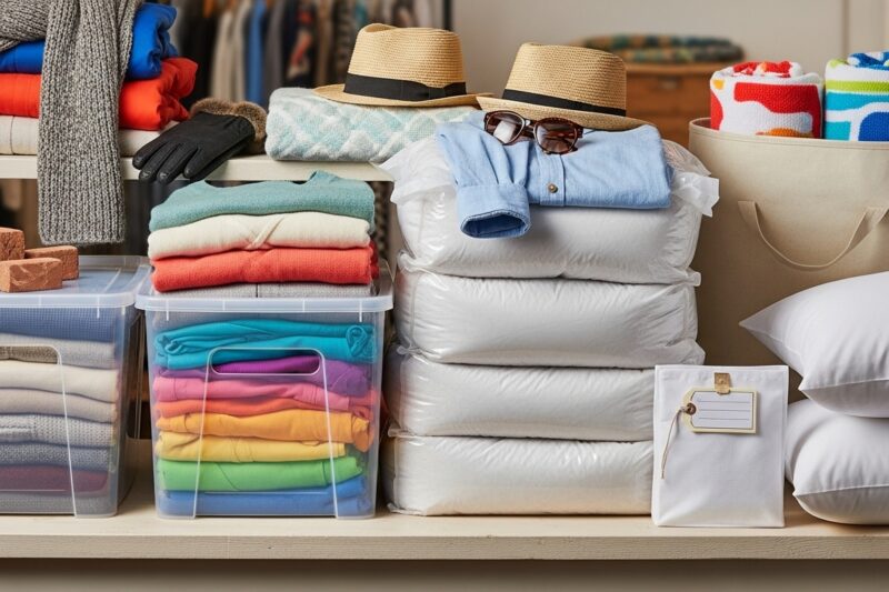 Jak przechowywać sezonowe ubrania i pościel?