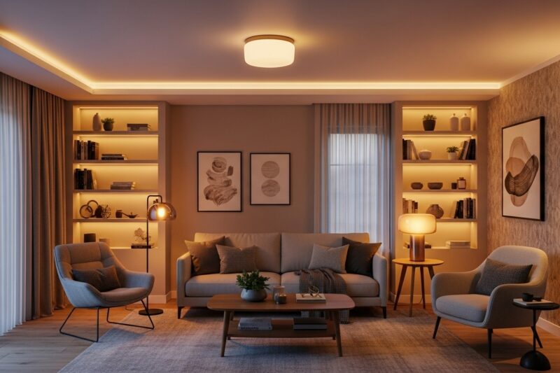 Jakie oświetlenie najlepiej tworzy klimat w salonie?