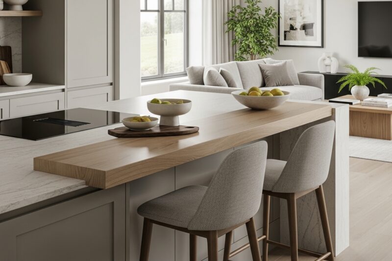 Jak stworzyć spójny styl między salonem a kuchnią?