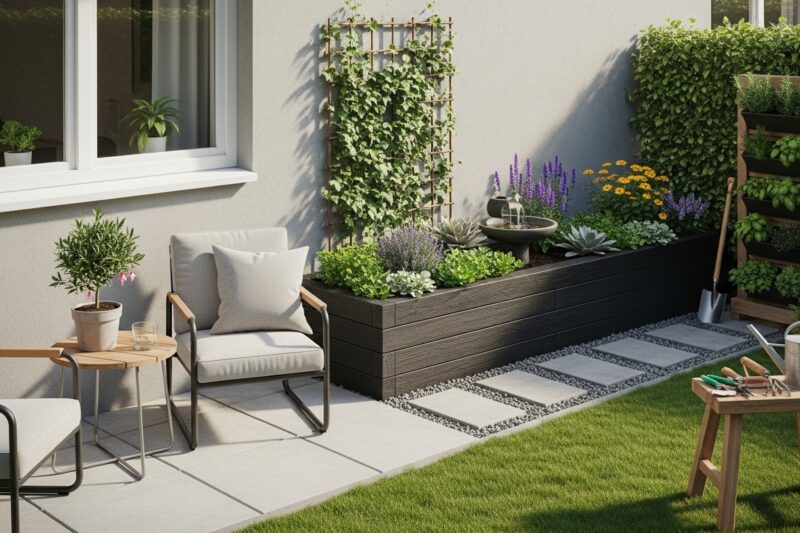 Jak urządzić mały ogród przy mieszkaniu na parterze?