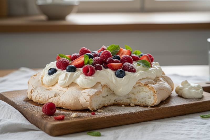 Beza Pavlova - przepis na idealnie chrupiący i lekki jak chmurka deser