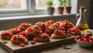 Bruschetta – przepis na obłędnie chrupiącą włoską przystawkę z pomidorami
