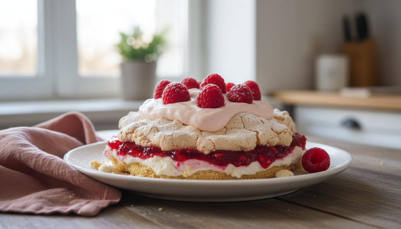 Malinowa chmurka przepis - sprawdzony sposób na lekki deser z bezą i malinami