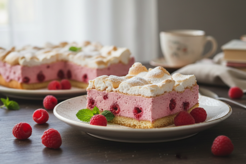 Malinowa chmurka przepis - sprawdzony sposób na lekki deser z bezą i malinami