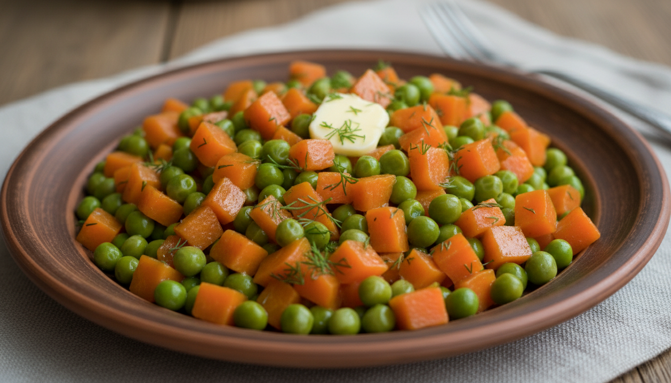 Marchewka z groszkiem - przepis na idealnie kremowy dodatek o smaku dzieciństwa