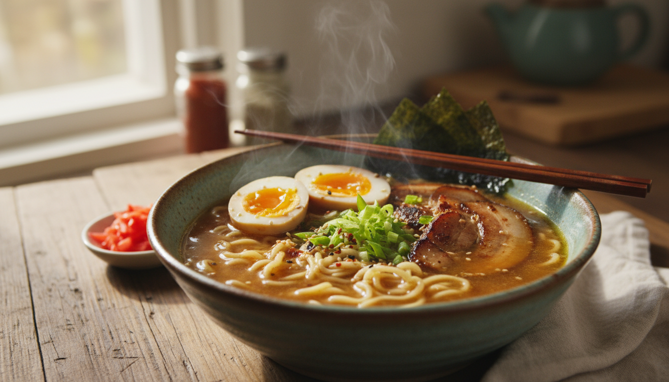 Przepis na domowy ramen - poznaj sekret idealnie esencjonalnego bulionu umami