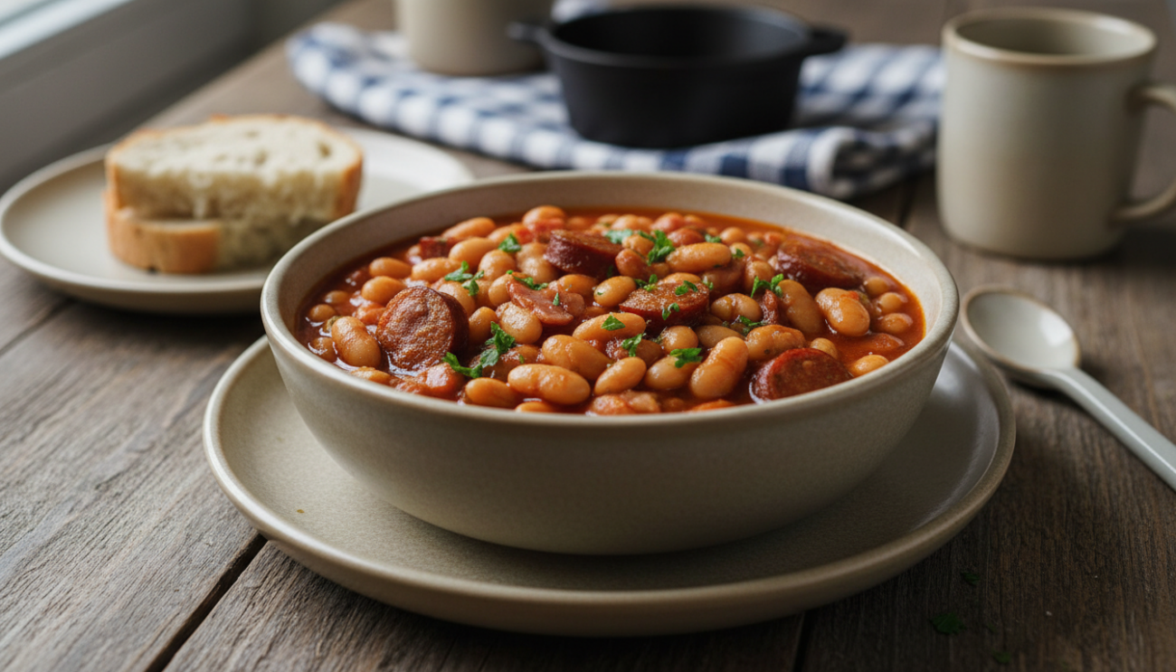 Przepis na fasolkę po bretońsku - sekret gęstego sosu i smaku jak u babci