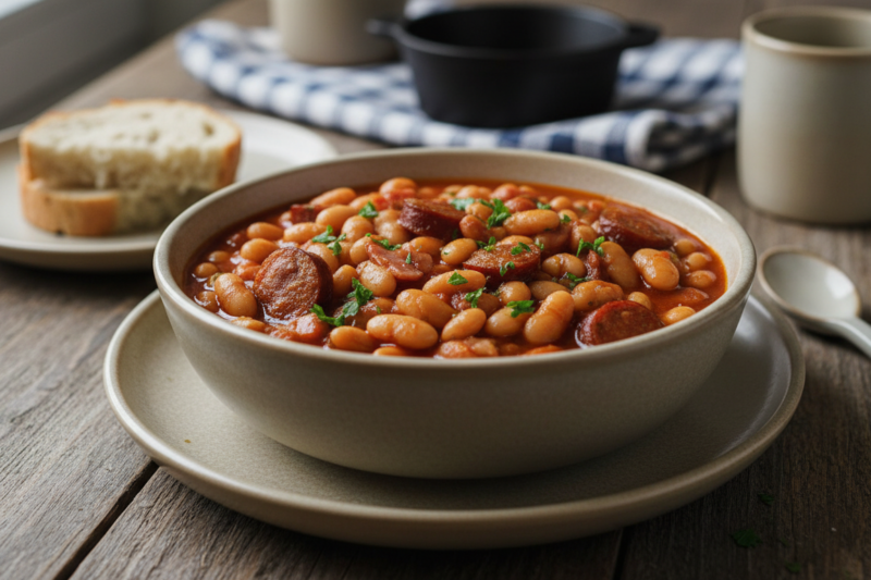 Przepis na fasolkę po bretońsku – sekret gęstego sosu i smaku jak u babci