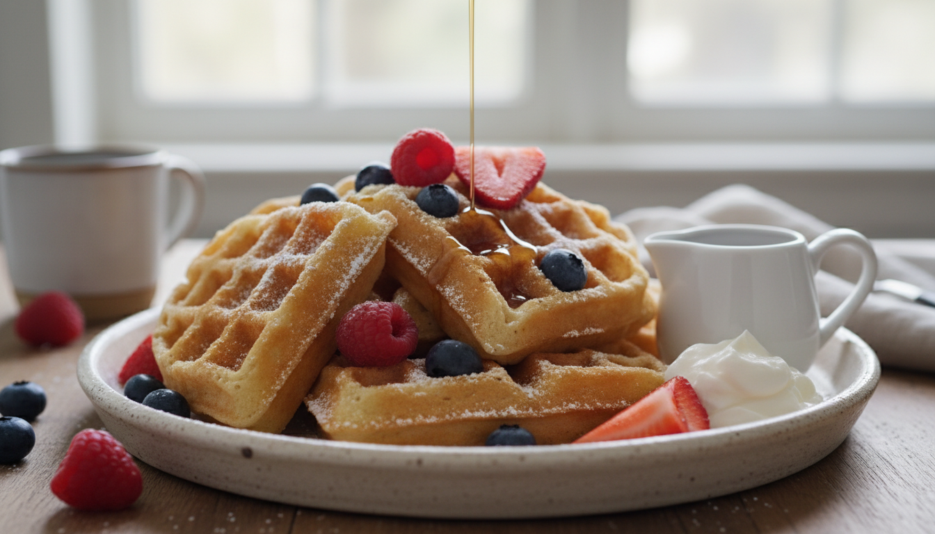 Przepis na gofry - sekret idealnie chrupiącego ciasta jak z budki