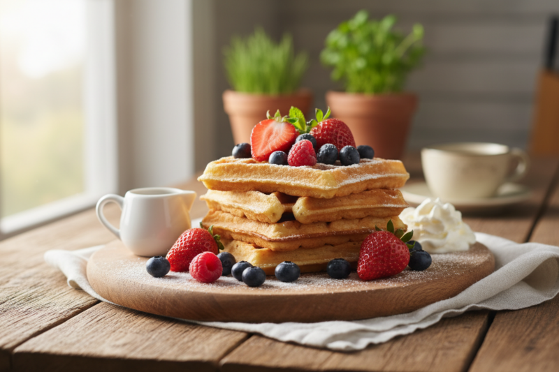 Przepis na gofry - sekret idealnie chrupiącego ciasta jak z budki