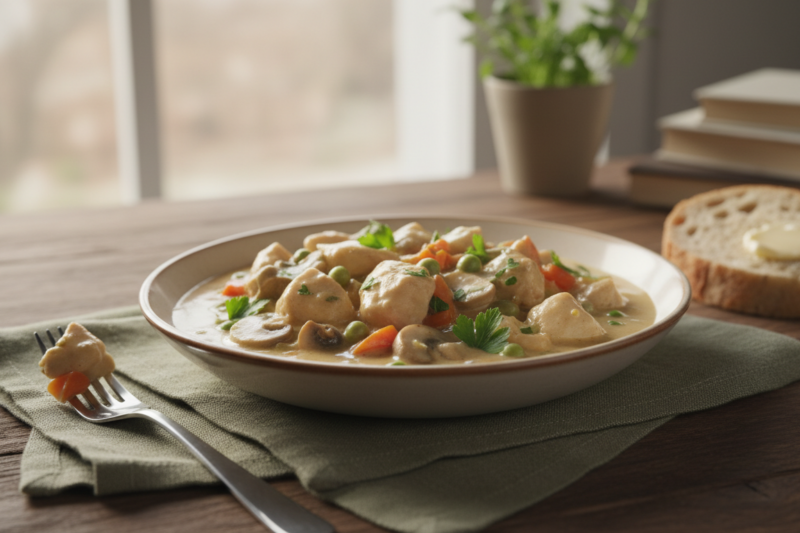 Przepis na potrawkę z kurczaka - sposób na obłędnie kremowy i szybki obiad dla rodziny