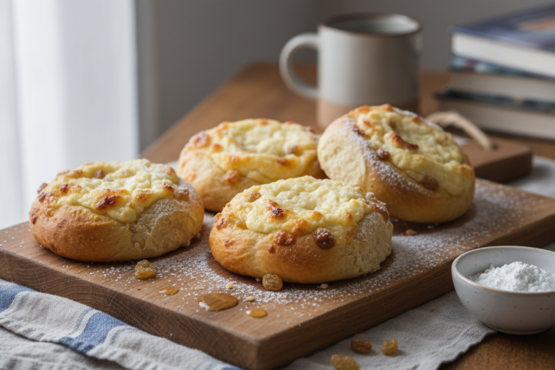 Przepis na puszyste drożdżówki z serem – sekret miękkiego ciasta jak z najlepszej piekarni