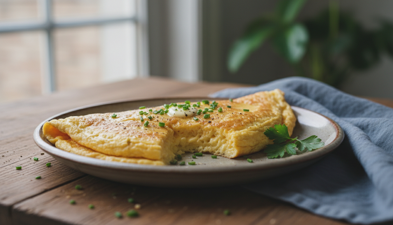 Przepis na puszysty omlet - sekret idealnie lekkiego śniadania w 5 minut
