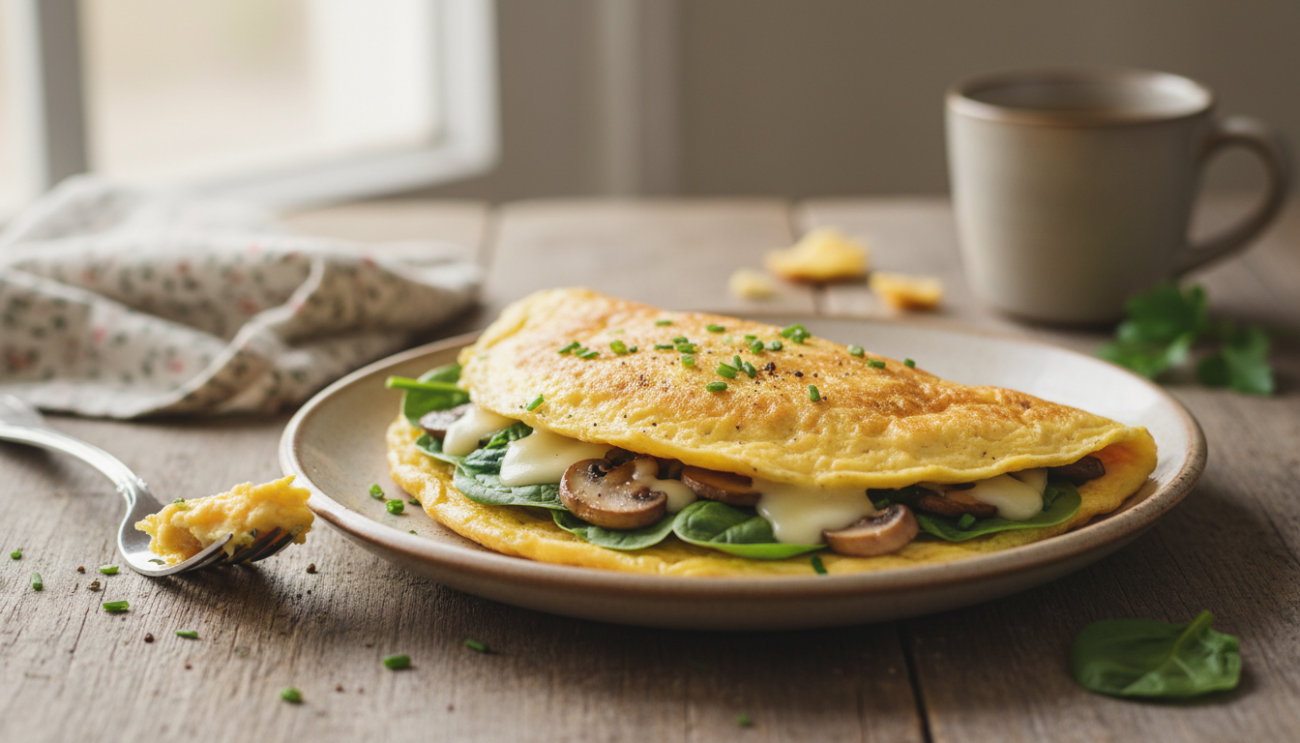 Przepis na puszysty omlet - sekret idealnie lekkiego śniadania w 5 minut