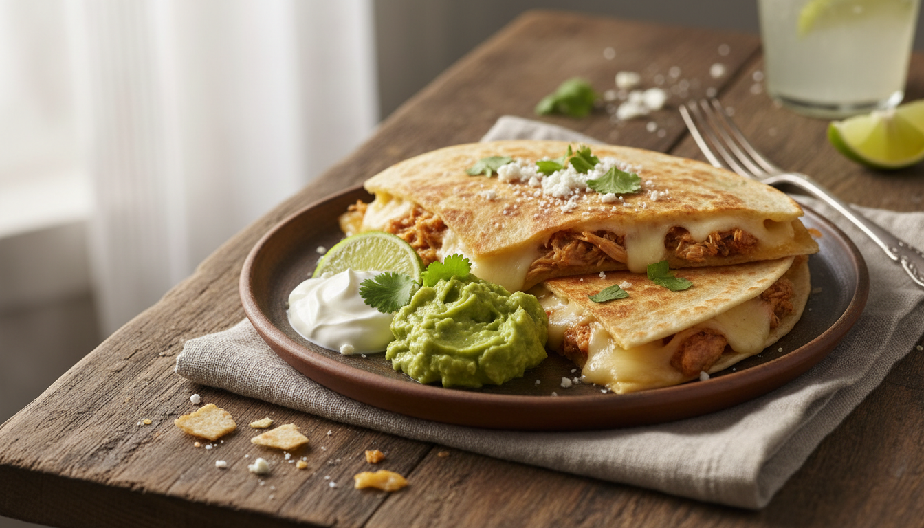 Przepis na quesadillę - chrupiąca tortilla z ciągnącym się serem w 15 minut