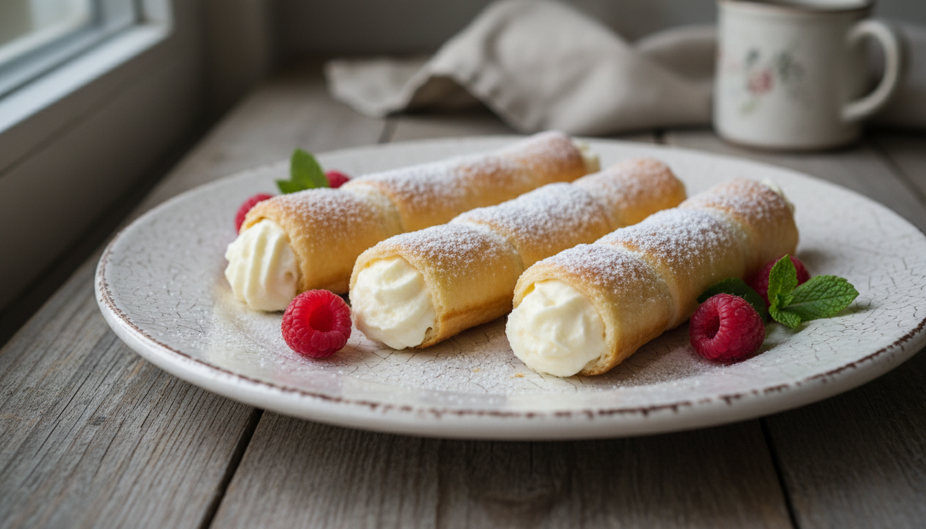 Przepis na rurki z kremem - sekret idealnie chrupiącego ciasta i aksamitnej masy