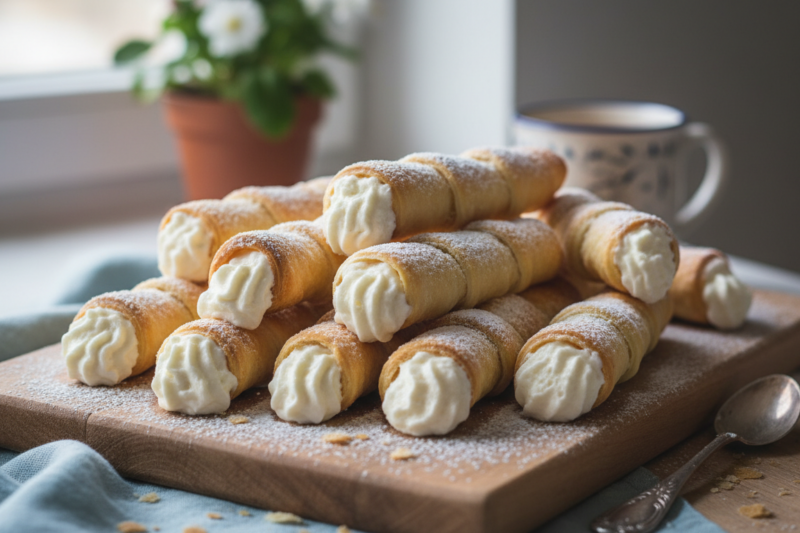 Przepis na rurki z kremem - sekret idealnie chrupiącego ciasta i aksamitnej masy