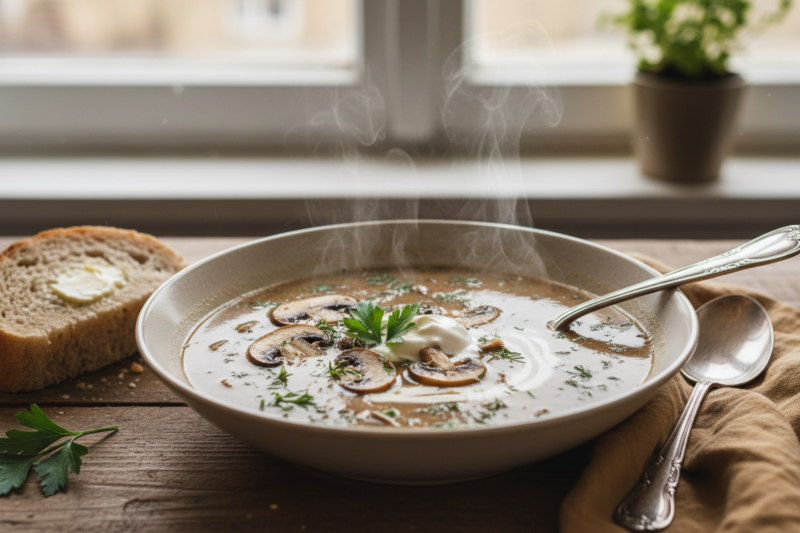 Przepis na zupę pieczarkową - sekret aksamitnej konsystencji i obłędnego smaku