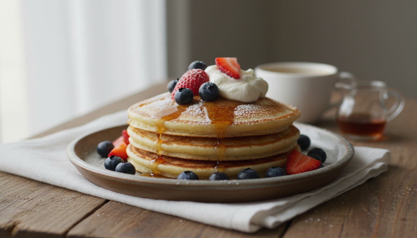 Puszyste pancakes przepis - sekret idealnie miękkich placuszków które zawsze wychodzą