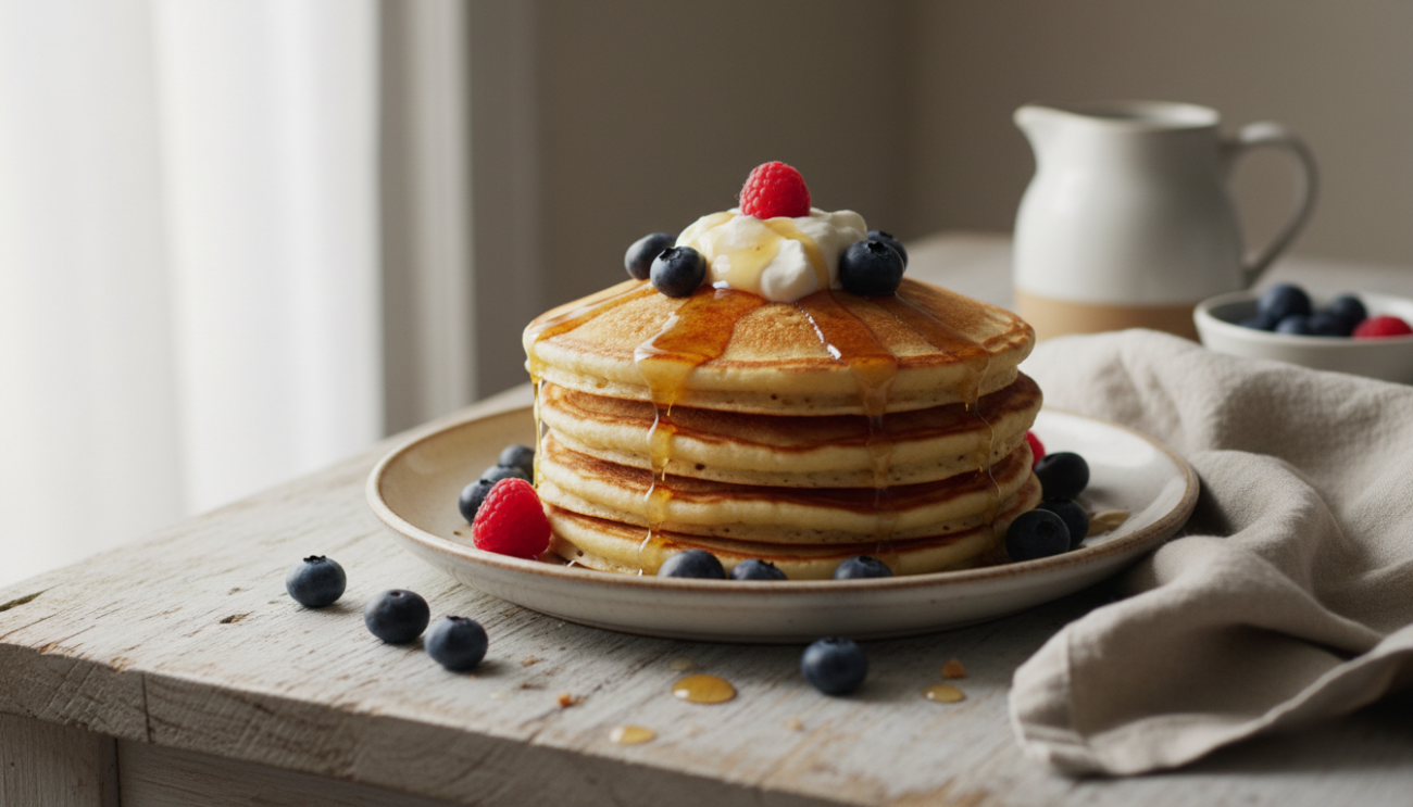 Puszyste pancakes przepis - sekret idealnie miękkich placuszków które zawsze wychodzą