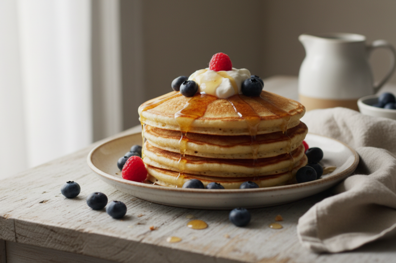 Puszyste pancakes przepis - sekret idealnie miękkich placuszków które zawsze wychodzą
