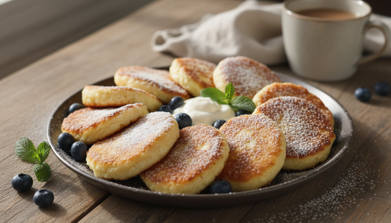 Puszyste placki z serka wiejskiego - sprawdzony przepis na szybkie i zdrowe śniadanie