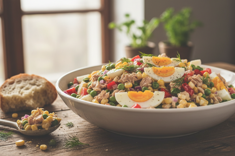 Sałatka z tuńczykiem - przepis na ekspresowy lunch gotowy w pięć minut