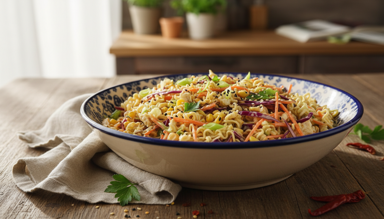 Sałatka z zupek chińskich - przepis na kultowy hit każdej domowej imprezy