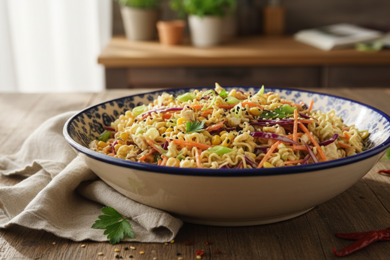 Sałatka z zupek chińskich – przepis na kultowy hit każdej domowej imprezy