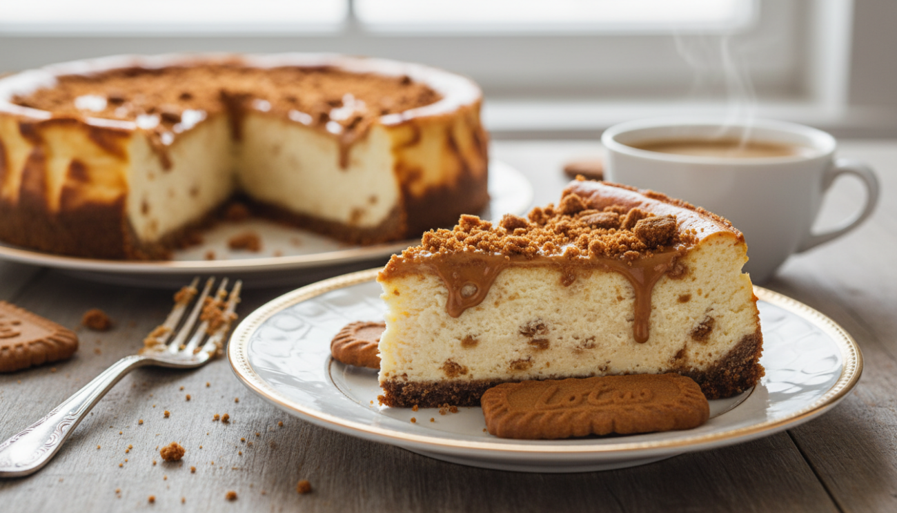 Sernik Lotus - przepis na obłędnie kremowy deser o smaku ciasteczek