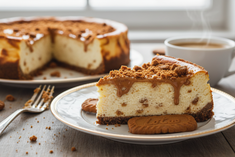 Sernik Lotus - przepis na obłędnie kremowy deser o smaku ciasteczek