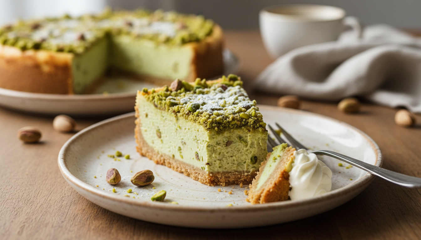 Sernik pistacjowy - sprawdzony przepis na obłędnie kremowy deser o smaku luksusu