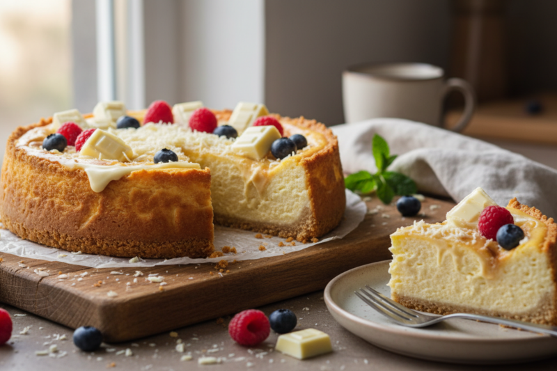 Sernik z białą czekoladą przepis - najbardziej kremowy i puszysty deser jaki kiedykolwiek zjesz