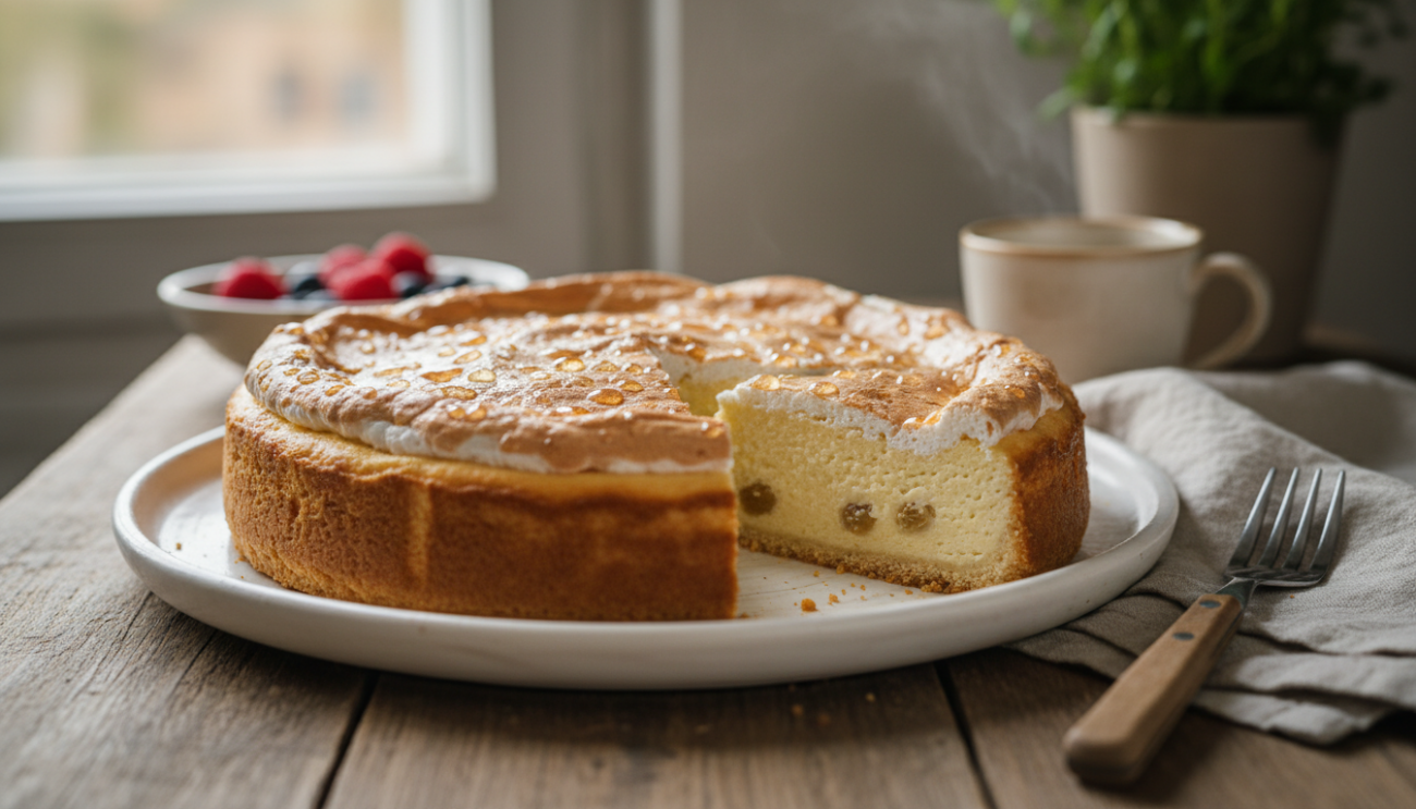 Sernik z rosą - sprawdzony przepis na obłędnie puszyste ciasto ze złotymi kropelkami