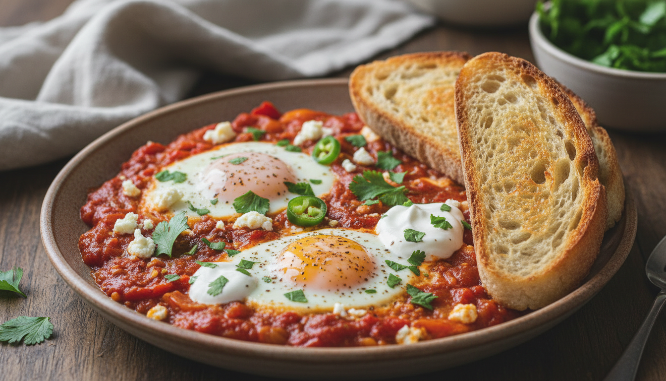 Szakszuka idealna - przepis na aromatyczne śniadanie z jednej patelni