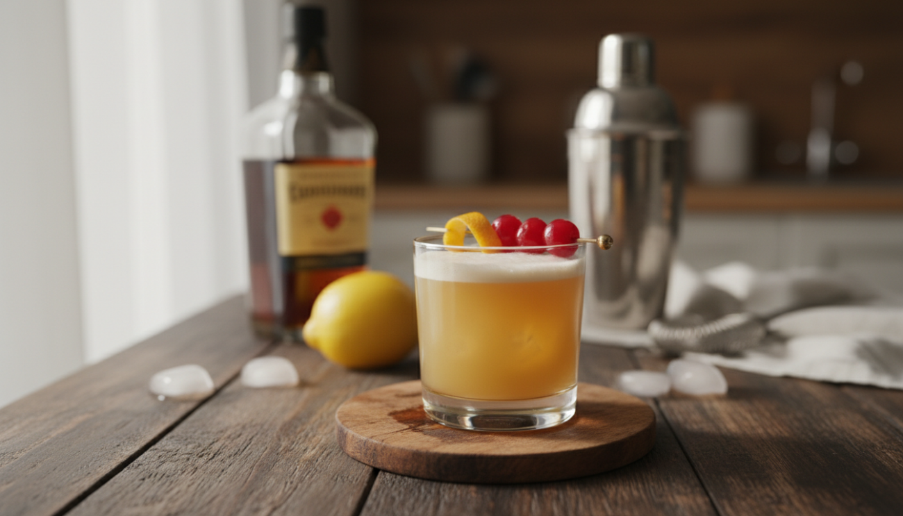 Whisky sour przepis - jak przygotować idealny koktajl z aksamitną pianką
